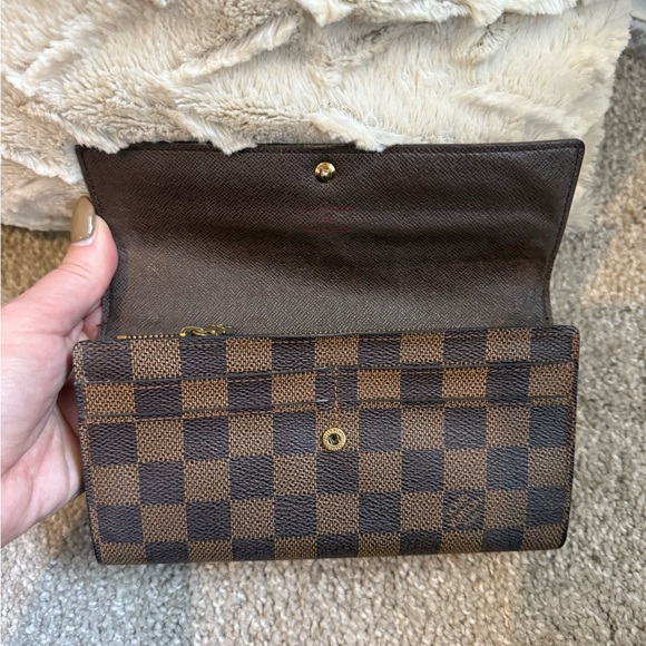 Louis Vuitton Damier Ebene Wallet on Chain with Gold Chain Strap - Picture 5 of 15